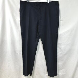 PRONTO UOMO Platinum Black 100% Wool Modern Fit Pleated Cuffed Trousers 44x32